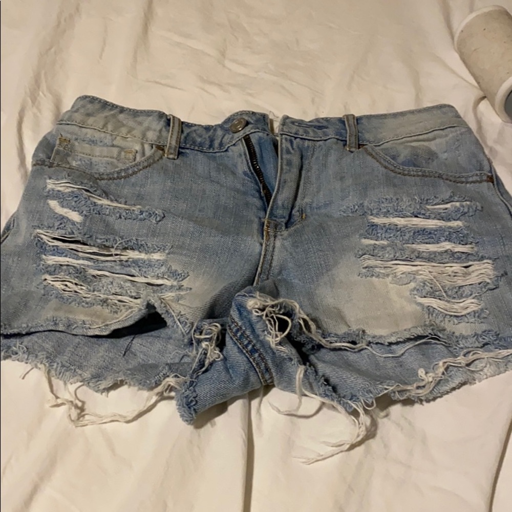 High Rise Denim Shorts